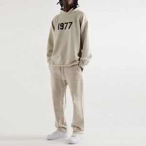 Fear of god essentials knit hoodie wheat M
